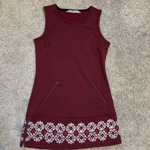 Athleta Hot When You’re Not Dress Cranberry Paisley Sleeveless dress tunic XS
